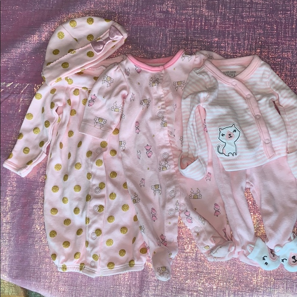 Carter’s - Preemie Girls Pajamas Bundle Pink